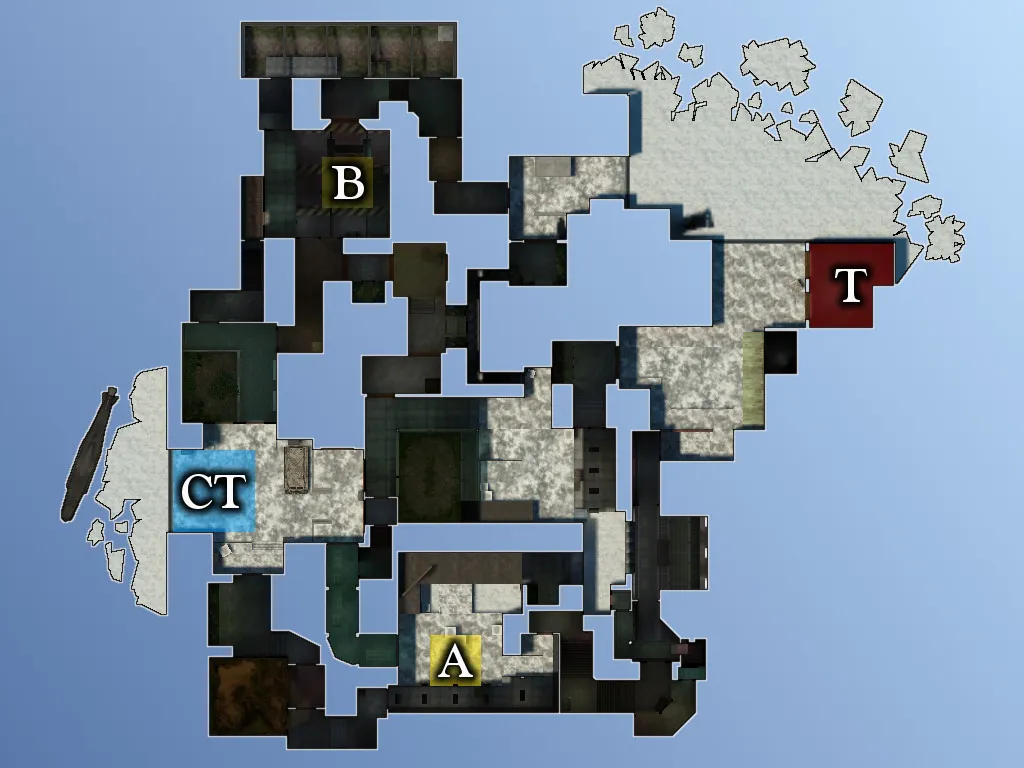 Карта «de_invictus_v12» для CS 1.6: Тактический анализ и детали — скриншот 22