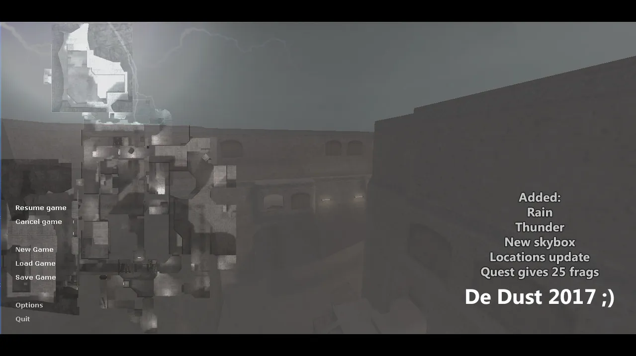 Скачать de_dust2017 для CS 1.6: карта, баланс сторон, точки, .nav для ботов, оптимизация wpoly/epoly - Скриншот