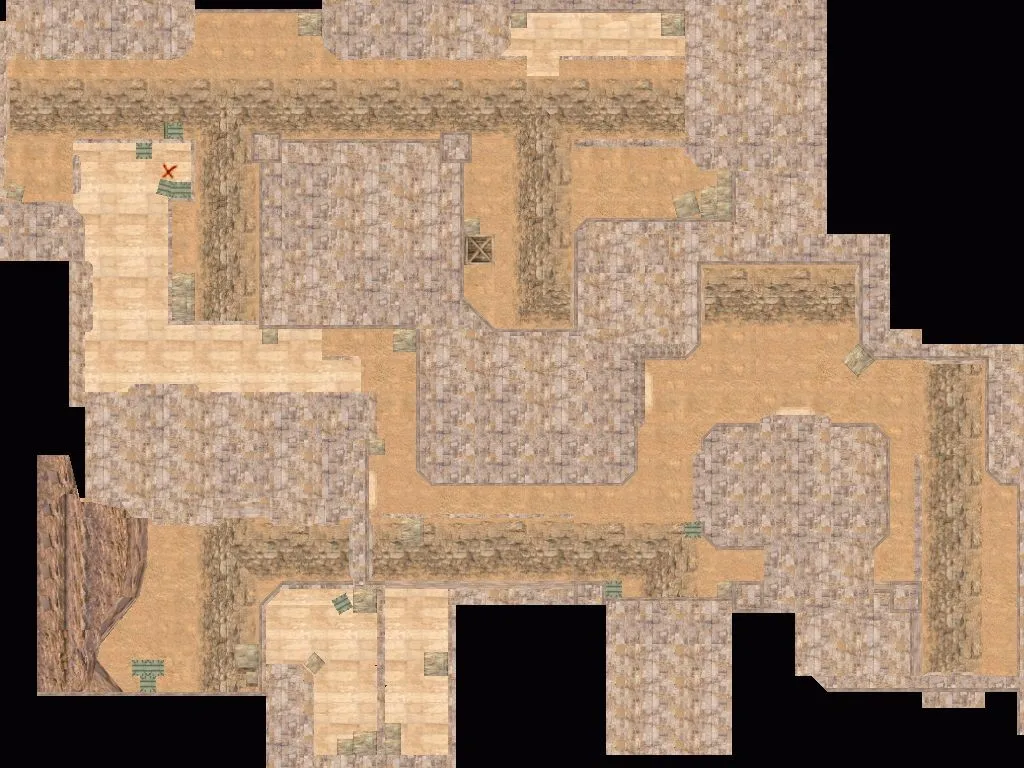 Скачать de_dust2_3v3 для CS 1.6: баланс сторон, точки, .nav и оптимизация карты - Скриншот