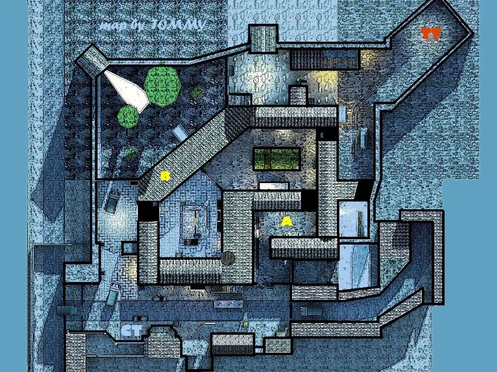 Скачать Карта de_hanoi для CS 1.6: тактики, точки, .nav для ботов и оптимизация wpoly/epoly - Скриншот