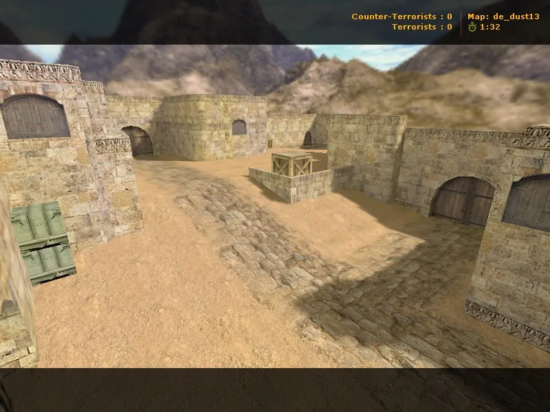 de_dust13 для CS 1.6: обзор карты, точки, маршруты и настройка под 4554/8610 — скриншот 1