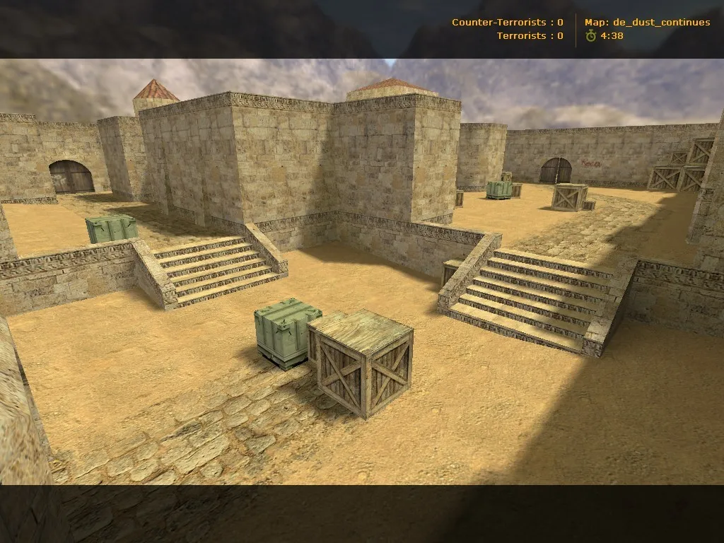 Скачать Карта de_dust_continues для CS 1.6: точки, раунды, .nav для ботов, оптимизация wpoly/epoly - Скриншот