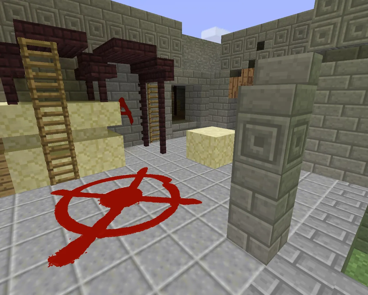 Скачать Карта de_aztec_minecraft для CS 1.6: точки, маршруты, .nav для ботов и оптимизация wpoly/epoly - Скриншот