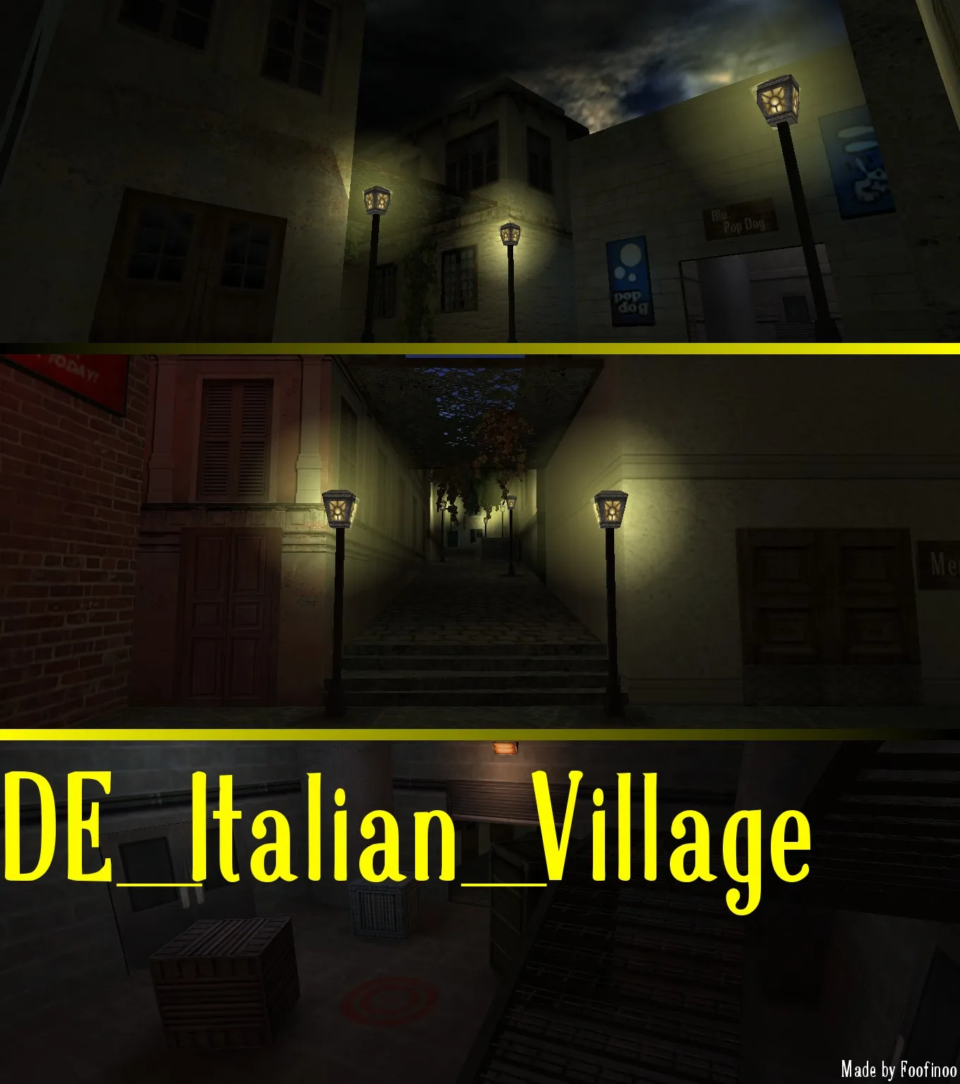 Скачать Карта de_italian_village для CS 1.6 - Тактические возможности и баланс - Скриншот