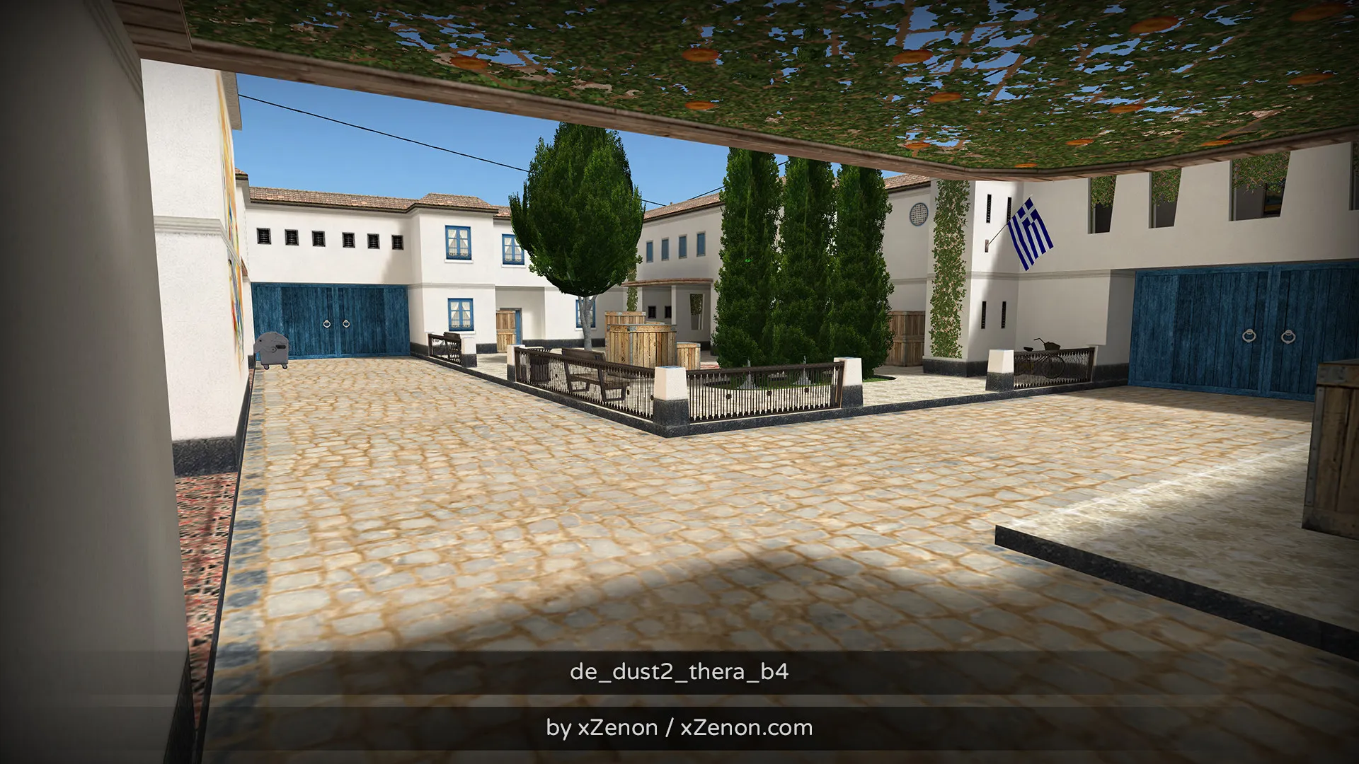 Карта de_dust2_thera_b3 для CS 1.6: тактика за CT и T, точки, маршруты, боты (.nav), оптимизация — скриншот 11