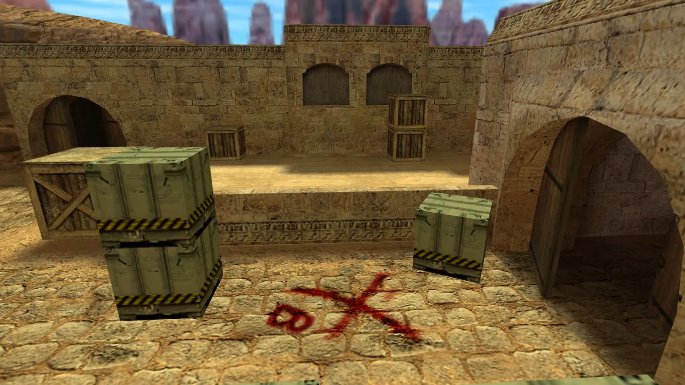 Карта de_dust2_2018 для CS 1.6: баланс сторон, точки, .nav и оптимизация wpoly/epoly — скриншот 9