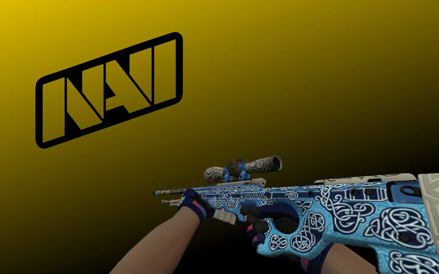 Скачать Инвентарь Navi Flamie для CS 1.6: паки оружия v_/p_/w_ модели, звуки, анимация осмотра, перчатки и нож - Скриншот