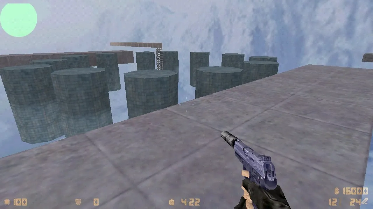 Карта deathrun_cielo для CS 1.6: ловушки, прохождение, точки за CT/T, настройка и .nav — скриншот 2