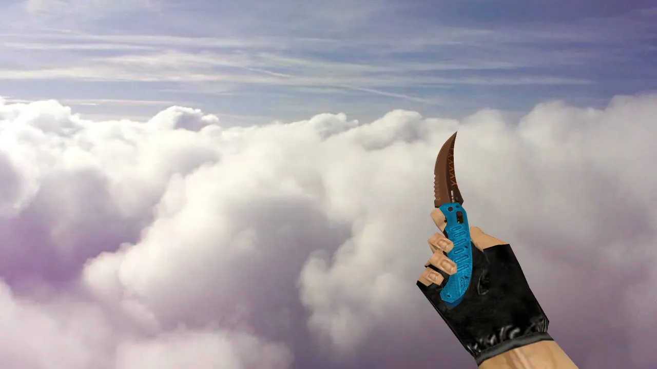 Скачать v_knife модель «Складной нож Королевский синий» для CS 1.6: звуки, анимация осмотра, текстуры и качество - Скриншот