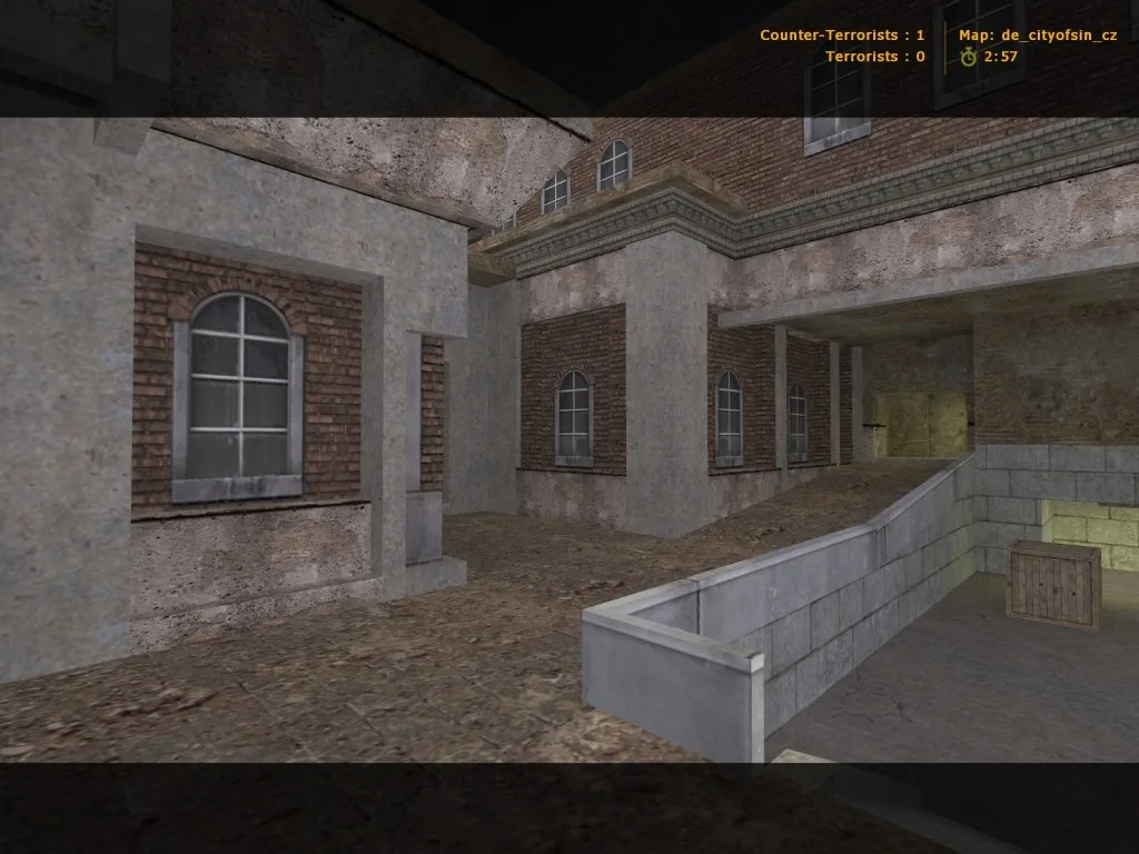 Скачать Карта de_cityofsin_cz для CS 1.6: точки, маршруты, баланс сторон, .nav для ботов и оптимизация - Скриншот