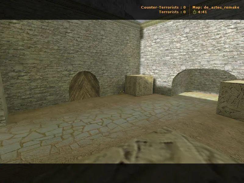 Скачать de_aztec_remake для CS 1.6: баланс сторон, точки, .nav для ботов и оптимизация wpoly/epoly - Скриншот