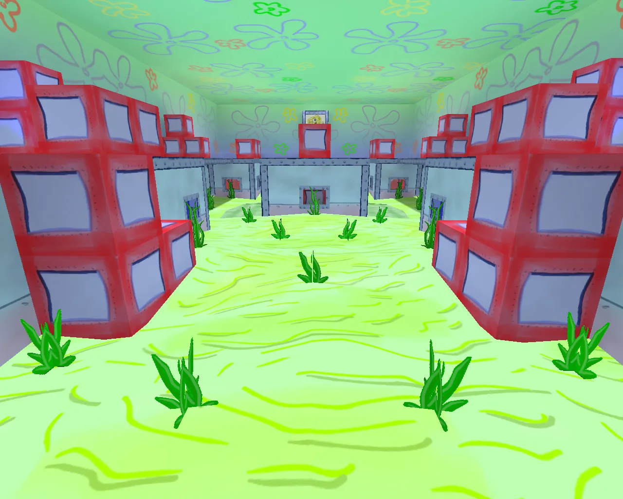 Скачать fy_spongebob для CS 1.6: быстрый раунд, точки под контроль и .nav для ботов - Скриншот