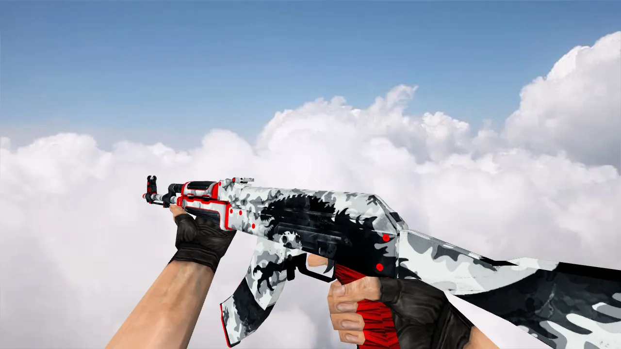 Скачать Модель «AK-47 WarZilla Red Rage» для CS 1.6: v_, p_, w_ версии, звуки, анимация осмотра и норм текстуры - Скриншот