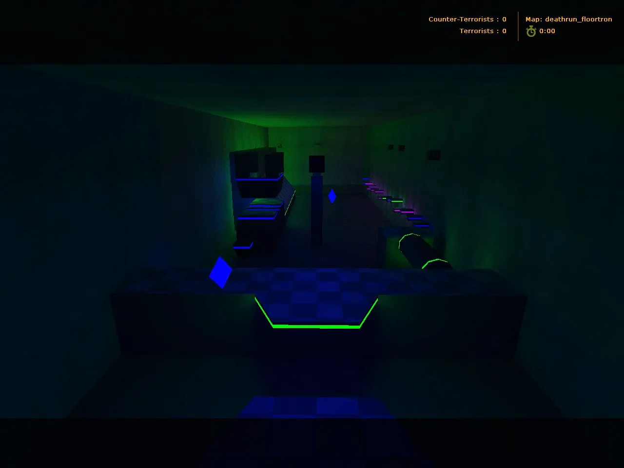 Скачать deathrun_floortron для CS 1.6: карта Deathrun, точки, маршруты, .nav и оптимизация - Скриншот