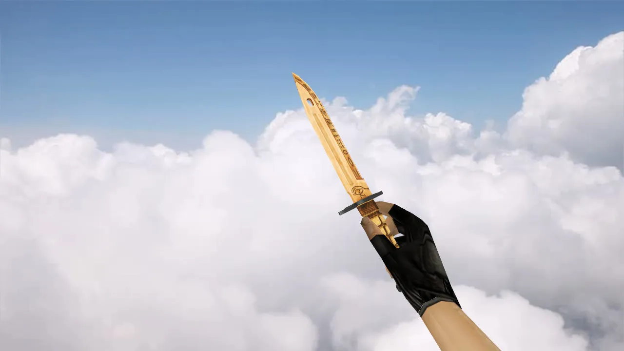 Скачать Модель ножа «Bayonet Hieroglyph» v_ для CS 1.6: p_ и w_ модели, звук, анимация осмотра, текстуры - Скриншот