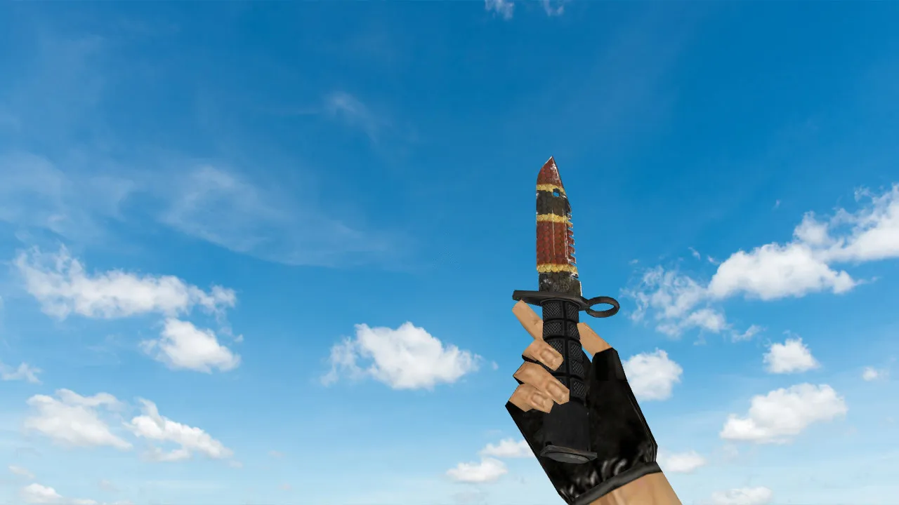 Скачать Модель ножа M9 Bayonet BS Snake v_model / p_model / w_model для CS 1.6: звуки, анимация осмотра, текстуры и качество - Скриншот