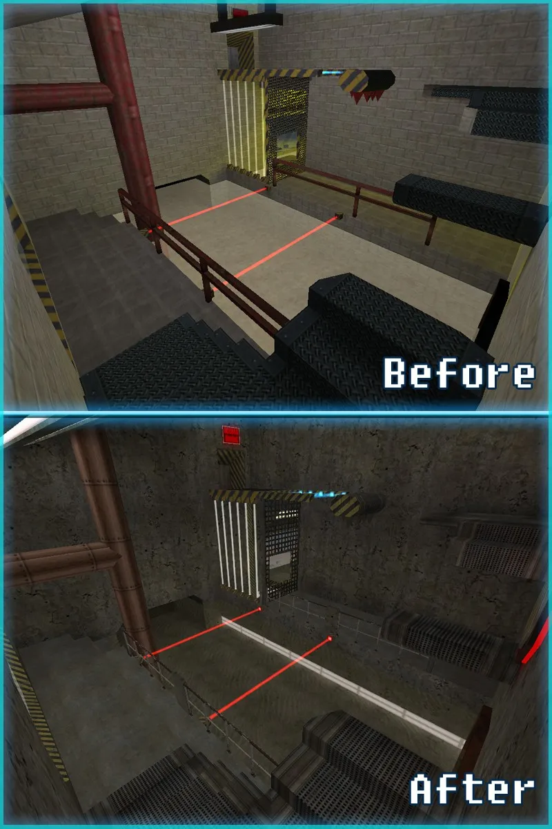deathrun_laserspace для CS 1.6: лазерный deathrun, точки, тактика, .nav и оптимизация — скриншот 6