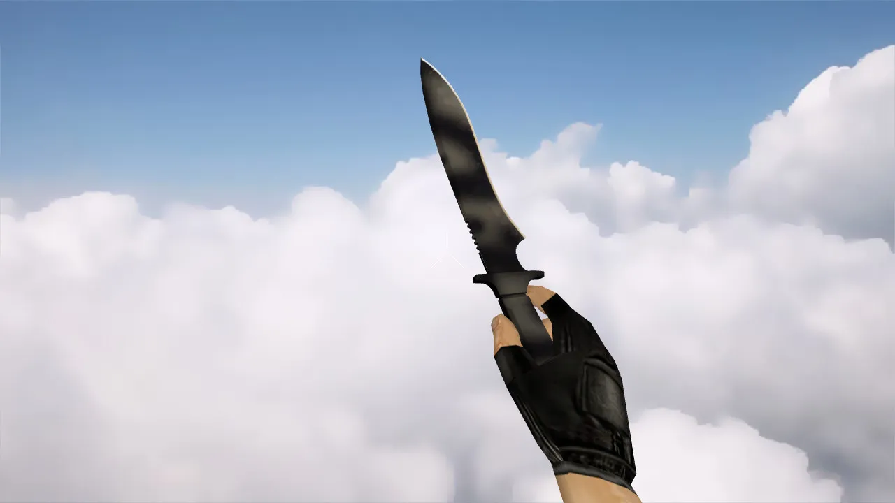 Скачать Модель ножа «Классический нож | Сажа» v_knife p_knife w_knife для CS 1.6: звуки, анимация осмотра и текстуры - Скриншот
