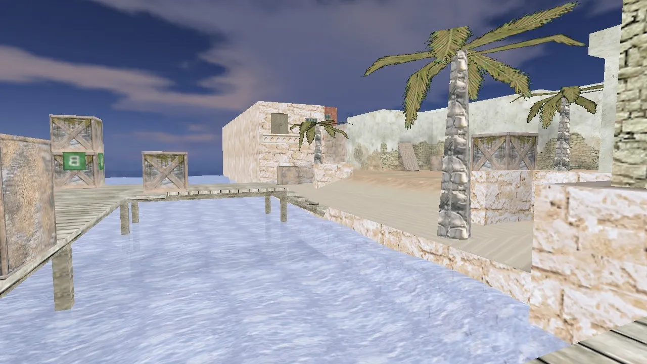 Скачать de_caribica для CS 1.6: тактики, точки, баланс сторон и инфа по .nav и оптимизации - Скриншот