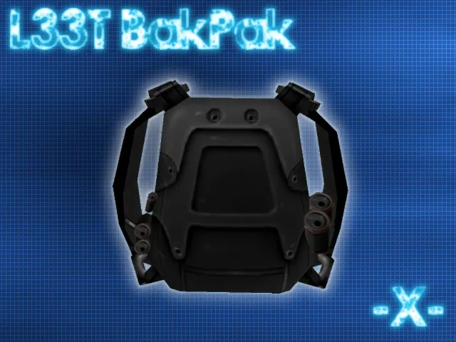 Скачать Модель «L33T BakPak X» v_ для CS 1.6: p_ и w_ варианты, звуки, анимация осмотра, текстуры и настройка - Скриншот