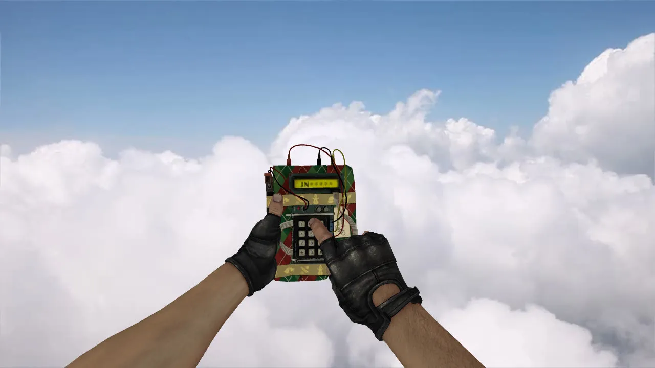 Скачать Модель v_c4 «Новогодняя бомба из CS:GO» для CS 1.6: точный вид, звуки, анимация осмотра и текстуры - Скриншот