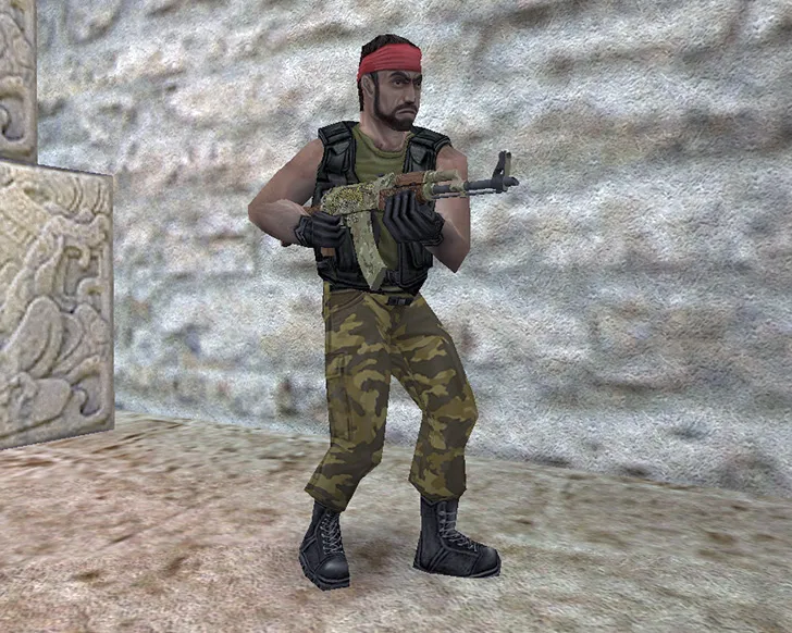 Скин AK-47 Panthera Onca: v_ и p_ модели, звуки, анимация осмотра и текстуры для CS 1.6 — скриншот 6