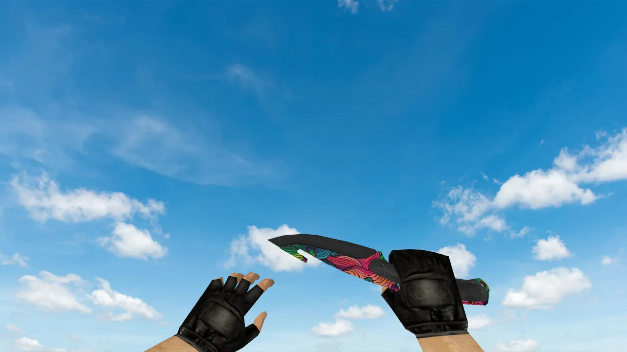 Скачать Модель «Gut Knife Nathlose» для CS 1.6: v_ w_ p_ , звуки, анимация осмотра, текстуры и стабильный вид - Скриншот