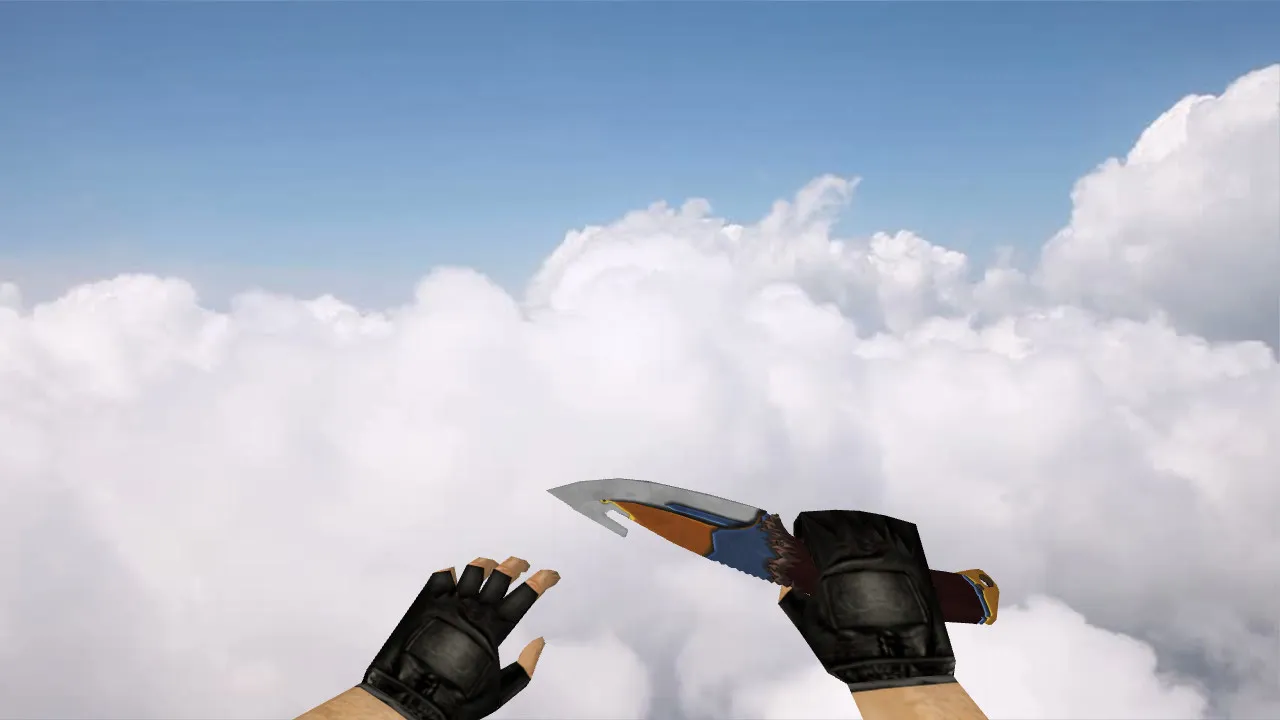 Скачать Модель «Gut Knife Taruk Clan» для CS 1.6: v_, p_, w_ руки, звук, анимация осмотра и текстуры - Скриншот