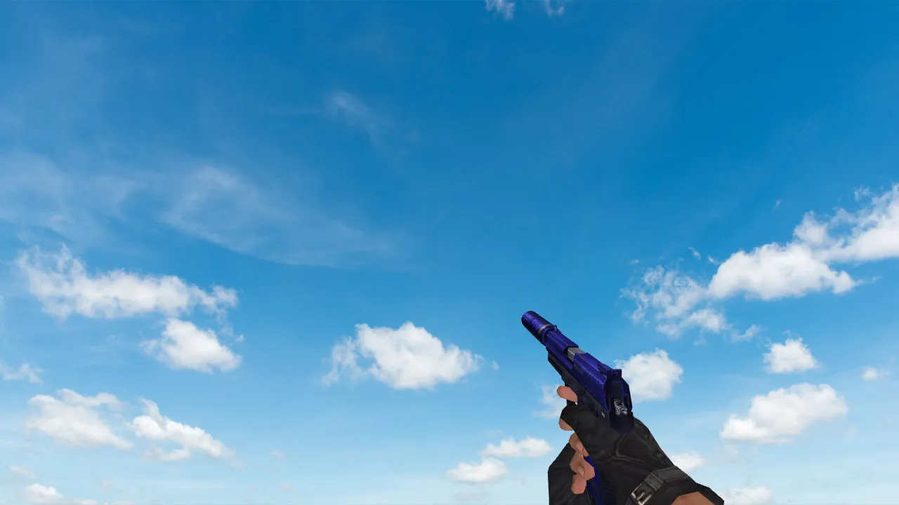 Пак моделей оружия «Blue Weapons With Tattoo» для CS 1.6: v_, p_, w_ модели, звуки, анимация осмотра и качество текстур — скриншот 8