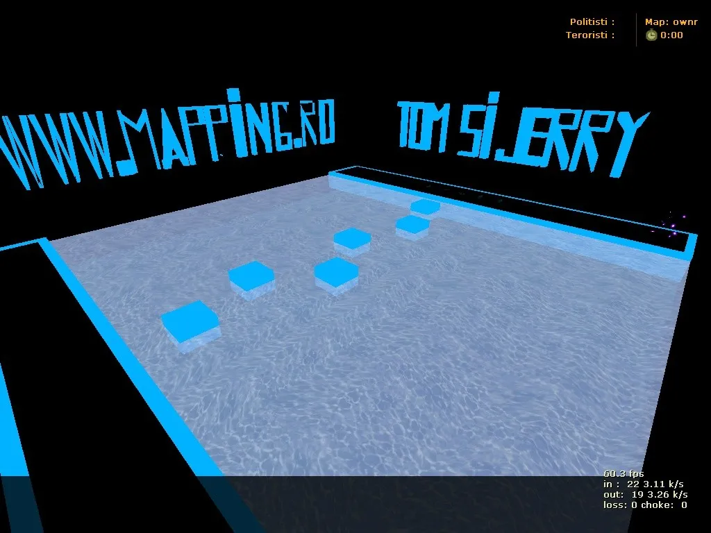 Скачать deathrun_glowblue_final для CS 1.6: тактики за терр/контр, точки, .nav и оптимизация wpoly/epoly - Скриншот