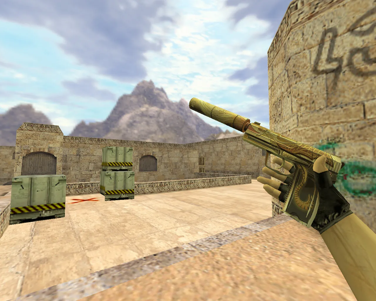Скачать Модель USP Золотой дракон для CS 1.6 - максимум качества и стиля - Скриншот