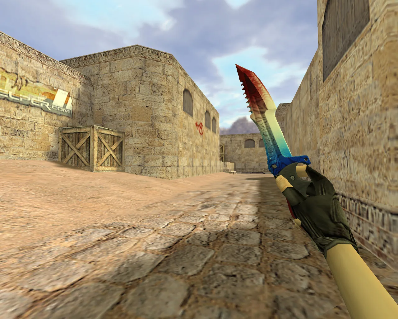 Скачать v_knife + p_knife: «Охотничий нож Кровавая вода» для CS 1.6 — анимация осмотра, звуки, текстуры - Скриншот