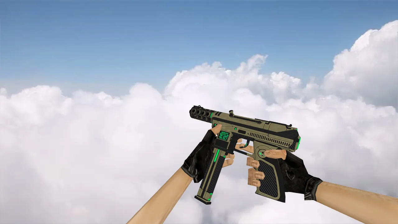 Скачать Модель TEC-9 Cyber для CS 1.6 - Оружие с уникальным дизайном - Скриншот