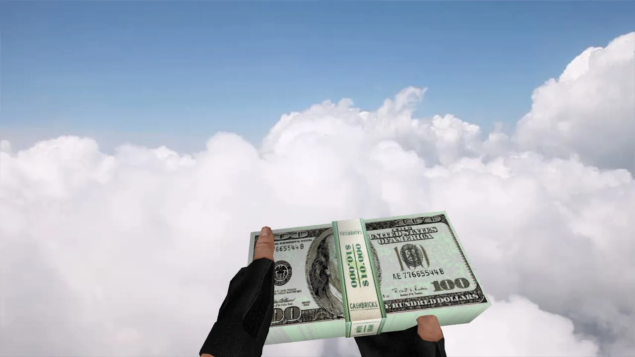 Скачать Модель «Dollar Stack Bomb» для CS 1.6: v_ и p_ модели, звуки, анимация осмотра, текстуры и настройка - Скриншот