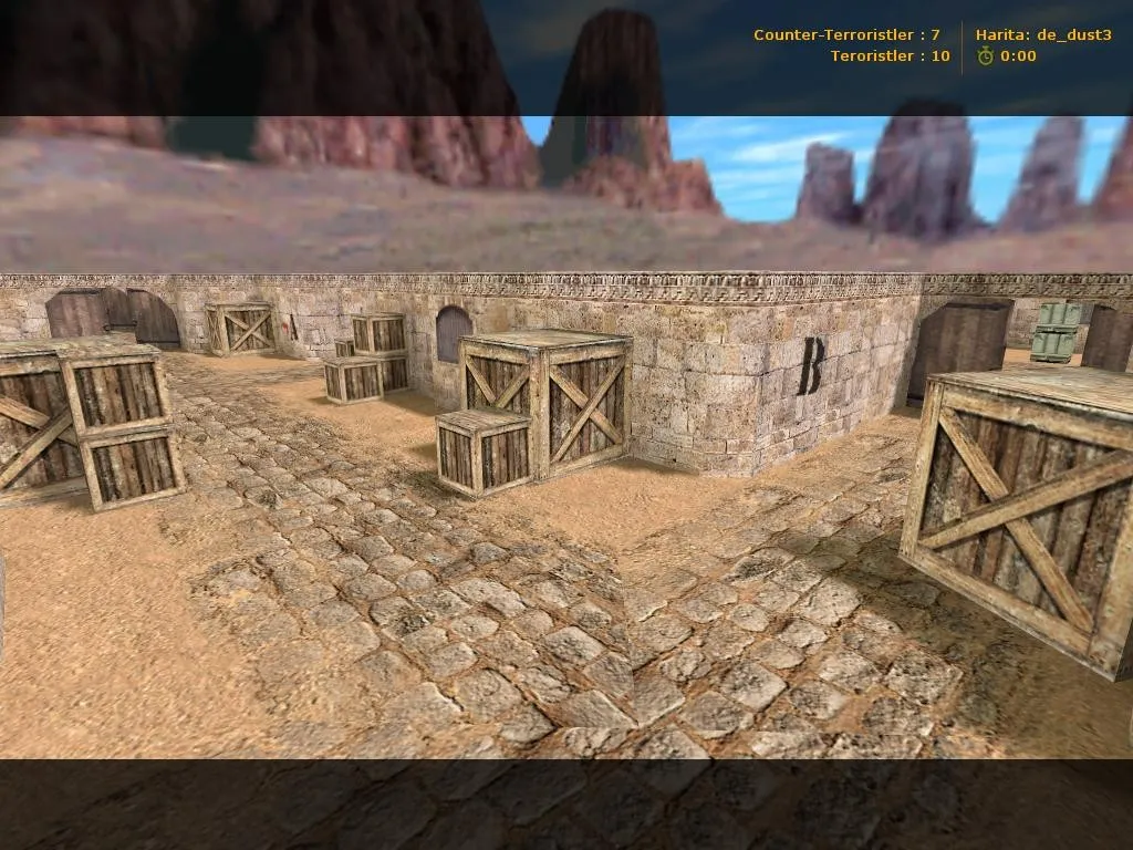 Скачать de_dusty карта для CS 1.6: тактика за CT/T, точки, .nav для ботов и оптимизация wpoly/epoly - Скриншот