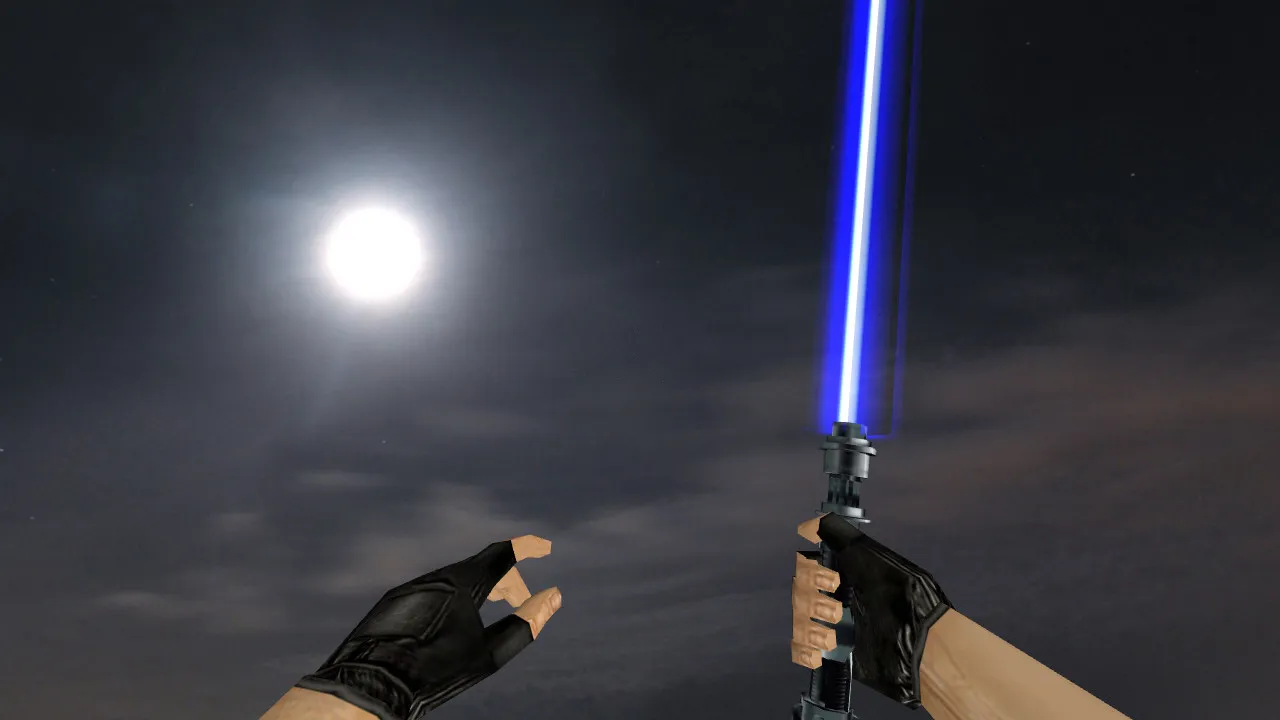 Скачать Модель ножа Lightsaber Multicolor Pack v_ и p_ для CS 1.6: звуки, анимация осмотра, качество текстур - Скриншот