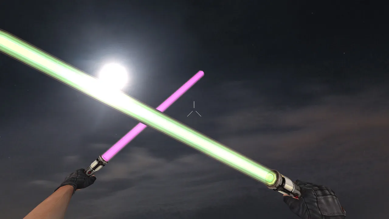 Скачать Модель ножа Dual Lightsaber PG (v_knife, p_knife, w_knife) для CS 1.6: звуки, анимация осмотра, текстуры - Скриншот