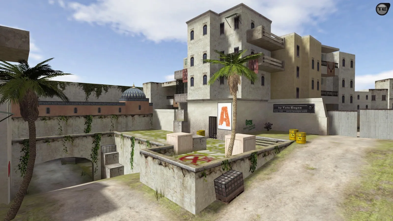 Скачать css_dust20 — DE карта для CS 1.6: спавны, тактика за Т и КТ, .nav для ботов, оптимизация wpoly/epoly - Скриншот