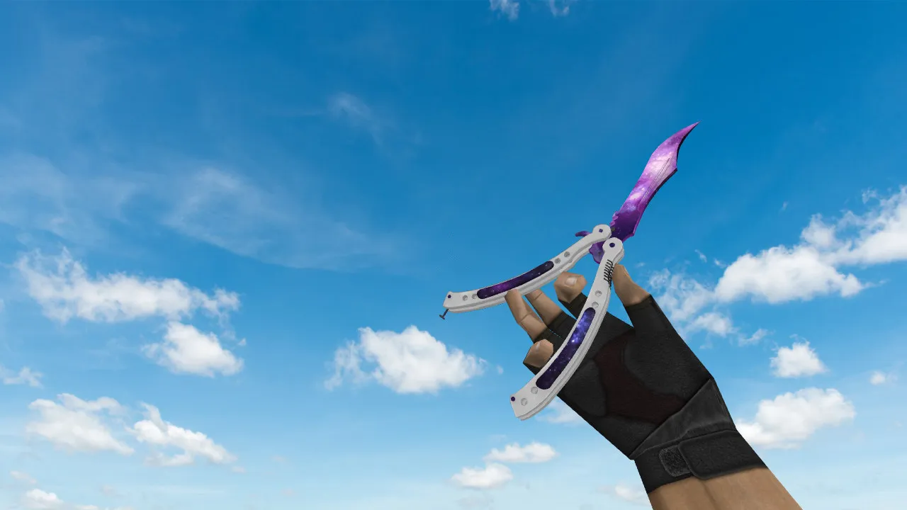 Скачать Модель v_ / p_ / w_ Butterfly Knife Specy для CS 1.6: звуки, анимация осмотра и текстуры - Скриншот