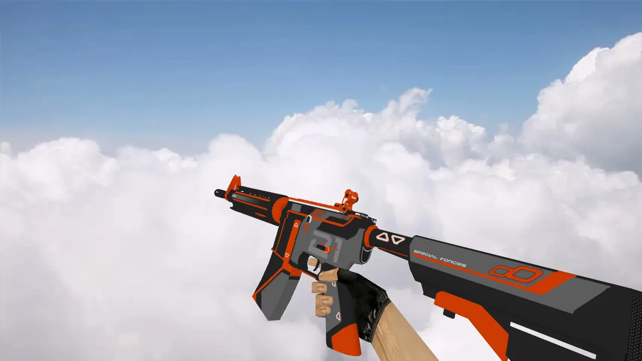 Скачать Модель «M4A4 Storm» v_ для CS 1.6: p_ и w_ модели, звуки, анимация осмотра, текстуры - Скриншот