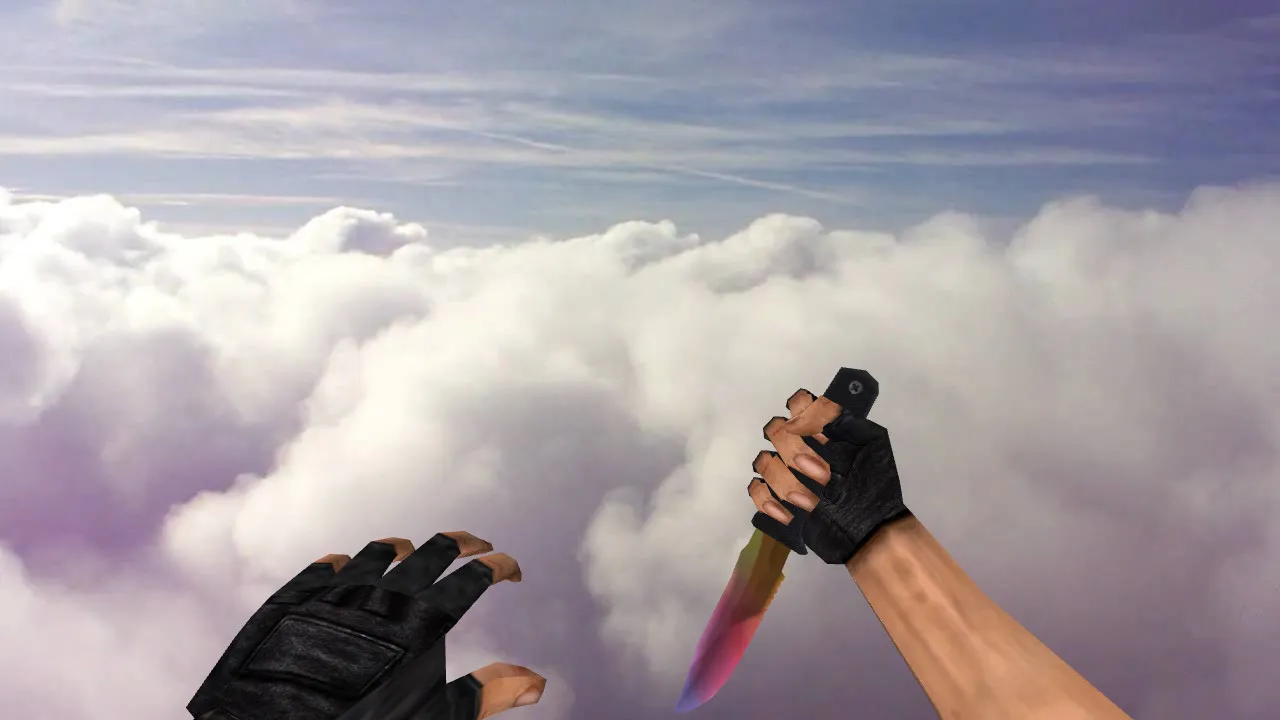 Скачать CS 1.6 нож CS 1.5 Knife Fade: v_, p_, w_ модель, звук, анимация осмотра и качество текстур - Скриншот