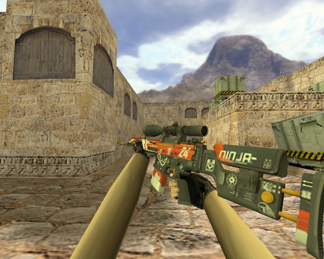 Скачать Модель SCAR Кровавый спорт для CS 1.6 - Уникальное оружие - Скриншот