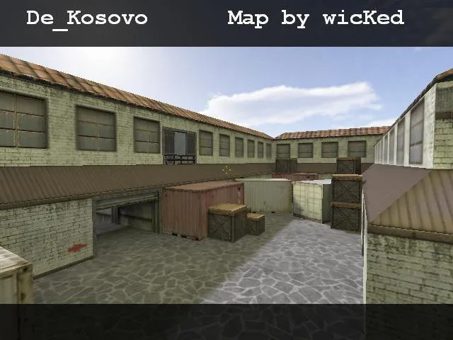Скачать Карта de_kosovo для CS 1.6: Лучшая тактическая площадка - Скриншот