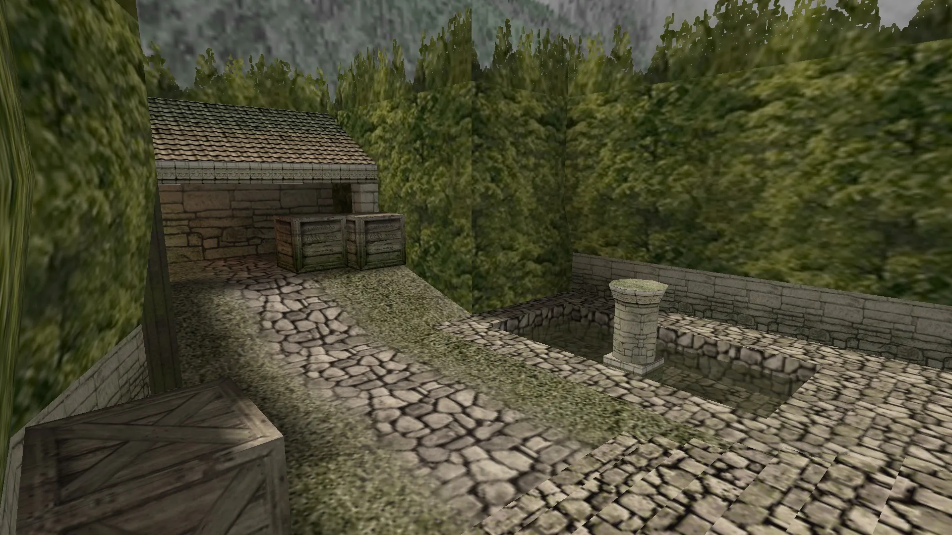Скачать de_deliverance для CS 1.6: тактика за CT/T, точки, .nav, оптимизация wpoly/epoly и баланс сторон - Скриншот