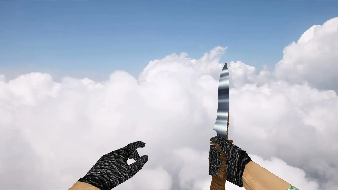 Скачать Модель «Default Knife Metal Wood» для CS 1.6: v_ и p_ модели, звук, анимации осмотра, текстуры, качество - Скриншот