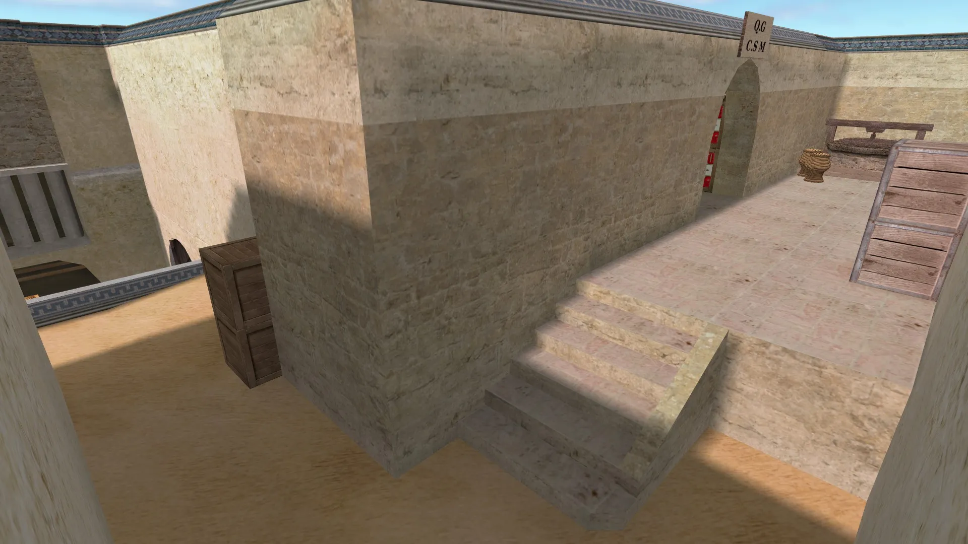 Карта de_dust2_suncsm для CS 1.6: баланс сторон, точки, .nav для ботов и оптимизация — скриншот 9