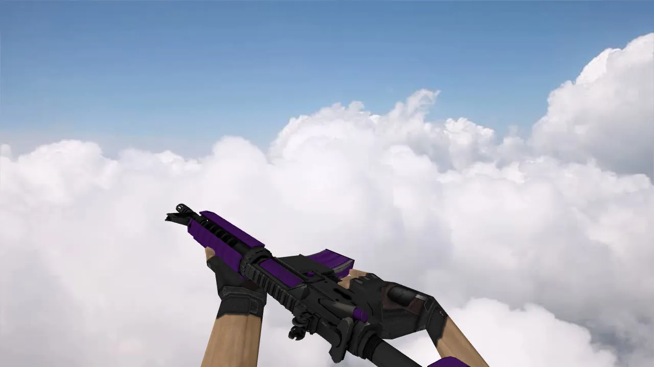 Скачать Модель M4A4 «Ультрафиолет» v_, p_, w_ для CS 1.6: звуки, анимация осмотра, качество текстур - Скриншот