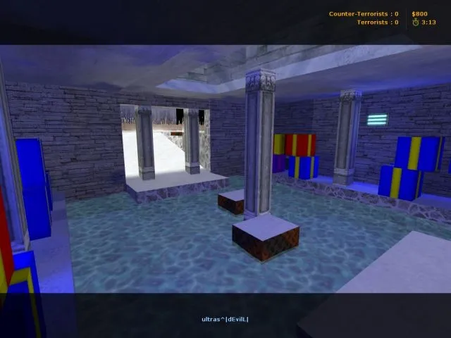 Скачать deathrun_alleywinter для CS 1.6: тактики за Т/КТ, точки, навигация ботов и оптимизация карты - Скриншот