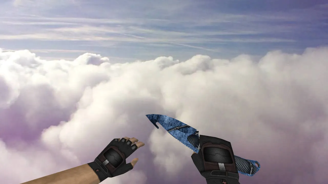 Скачать Модель ножа Gut Knife Vibranium v_ для CS 1.6: звуки, анимация осмотра, текстуры, настройка и установка - Скриншот