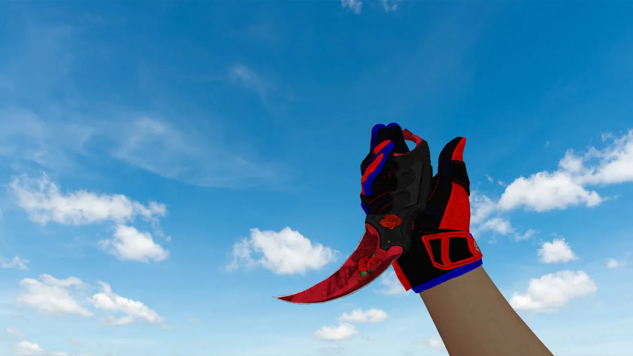 Скачать Модель ножа v_ Karambit Blossoming Rose + p_ w_ для CS 1.6: звук, анимация осмотра, текстуры и настройка - Скриншот